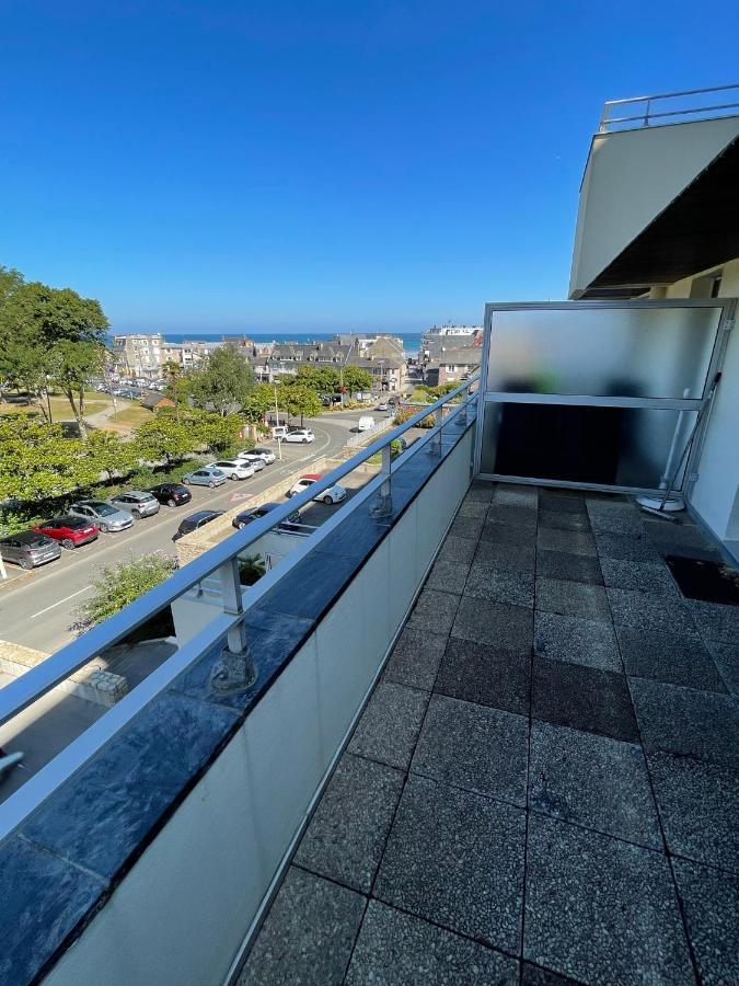 Studio Calme Avec Terrasse Vue Mer Pleneuf-Val-Andre Exteriör bild